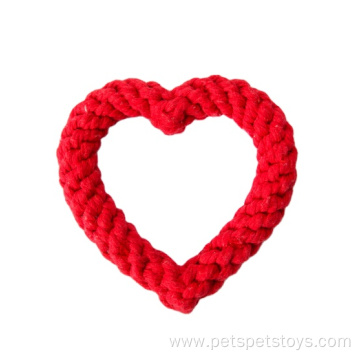 Rose Red Color Organic Cotton Dog Chew Toys